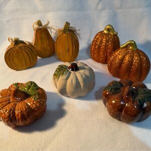 Set of Decorative Pumpkin Figurines